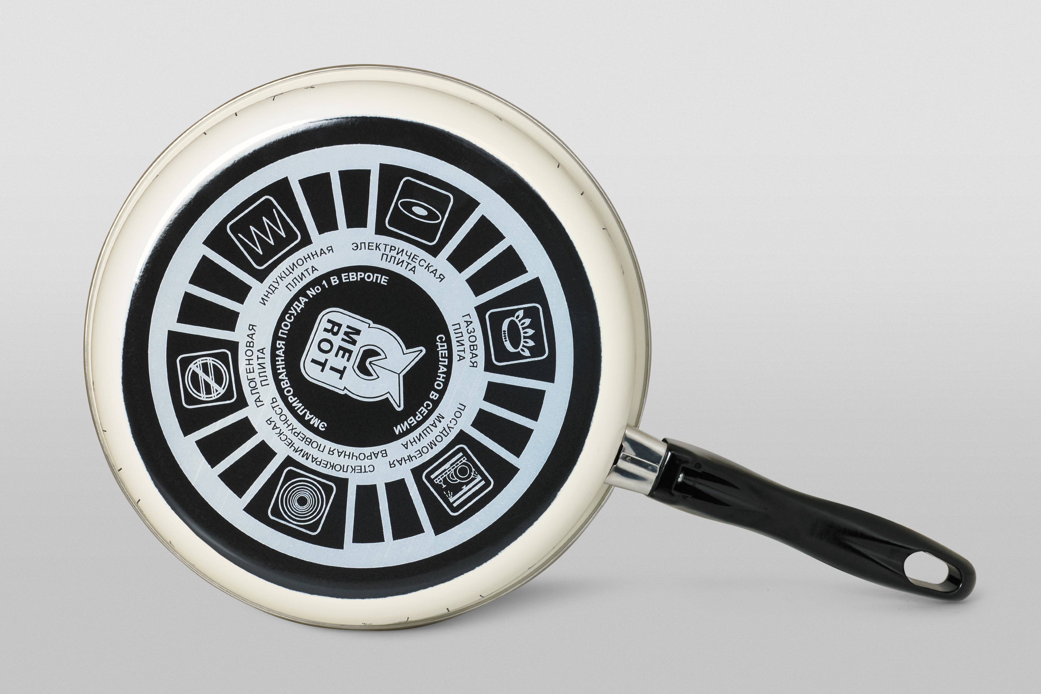 Сковорода со стеклянной крышкой и бакелитовыми ручками, 2.7 л