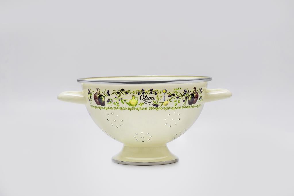 Дуршлаг эмалированный, диаметр 20 см, 2.5 л