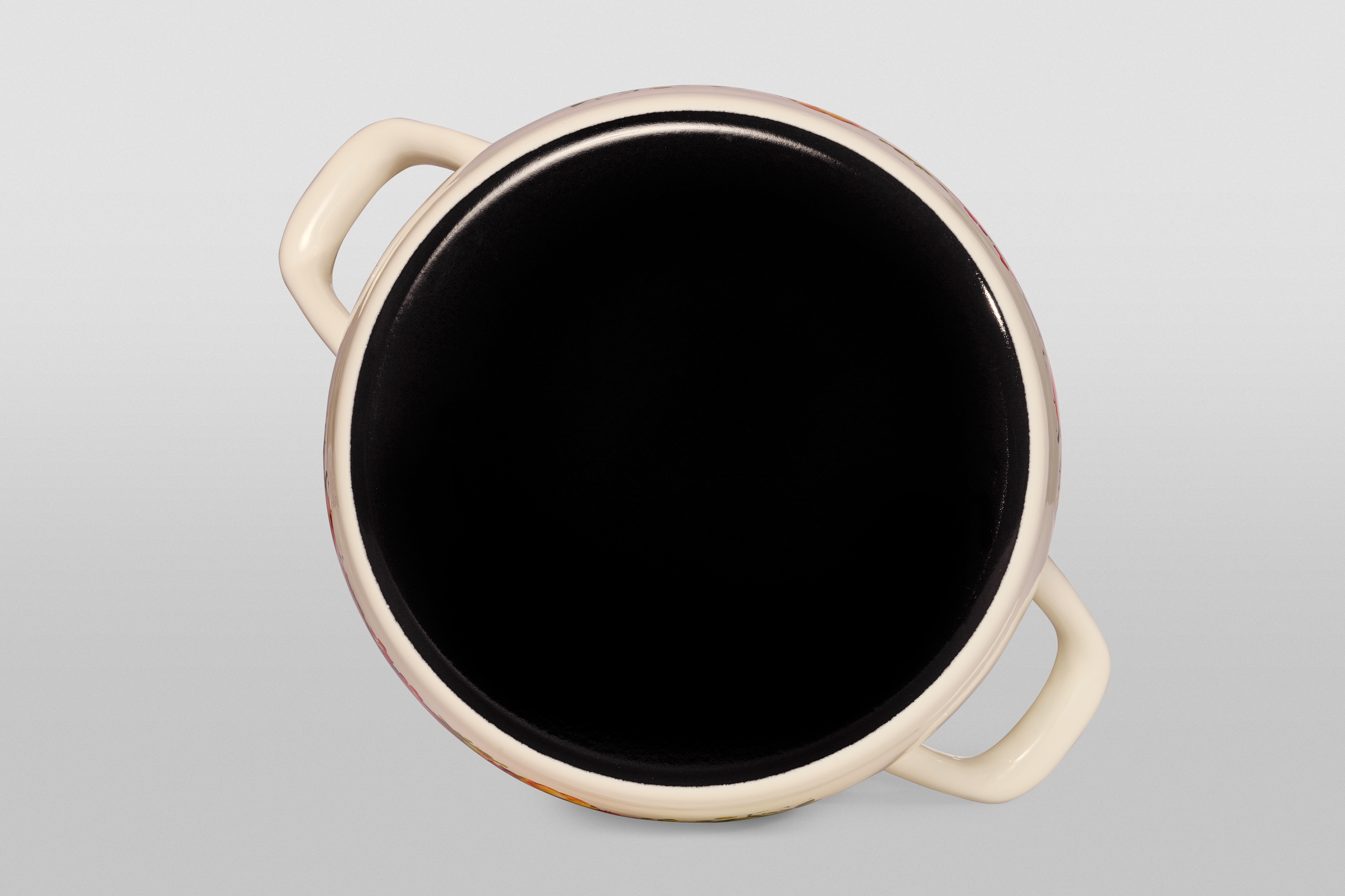 Кастрюля глубокая эмалированная со стеклянной крышкой, 5.7 л