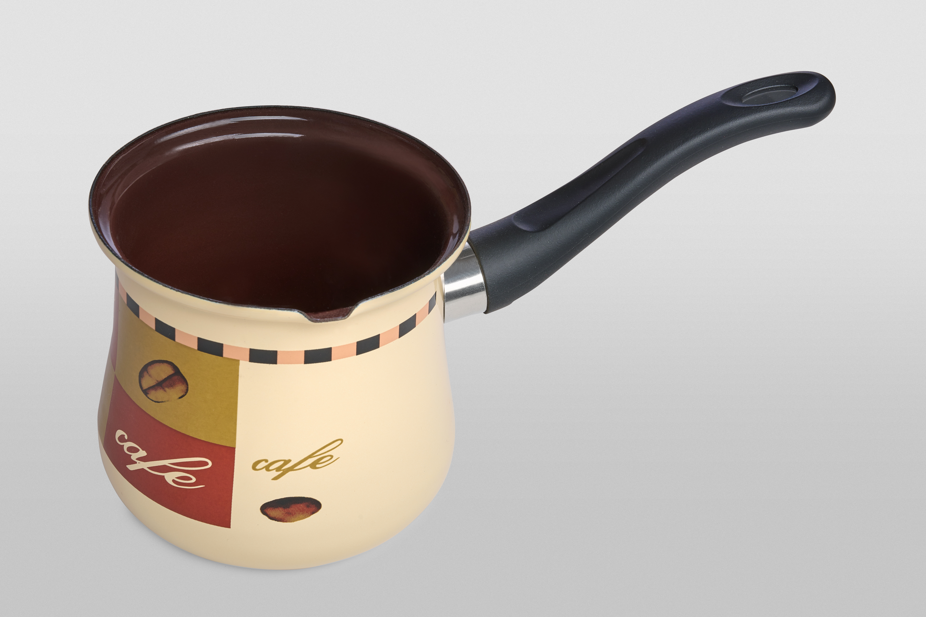 Турка эмалированная с бакелитовой ручкой на 4 чашки 0.4 л