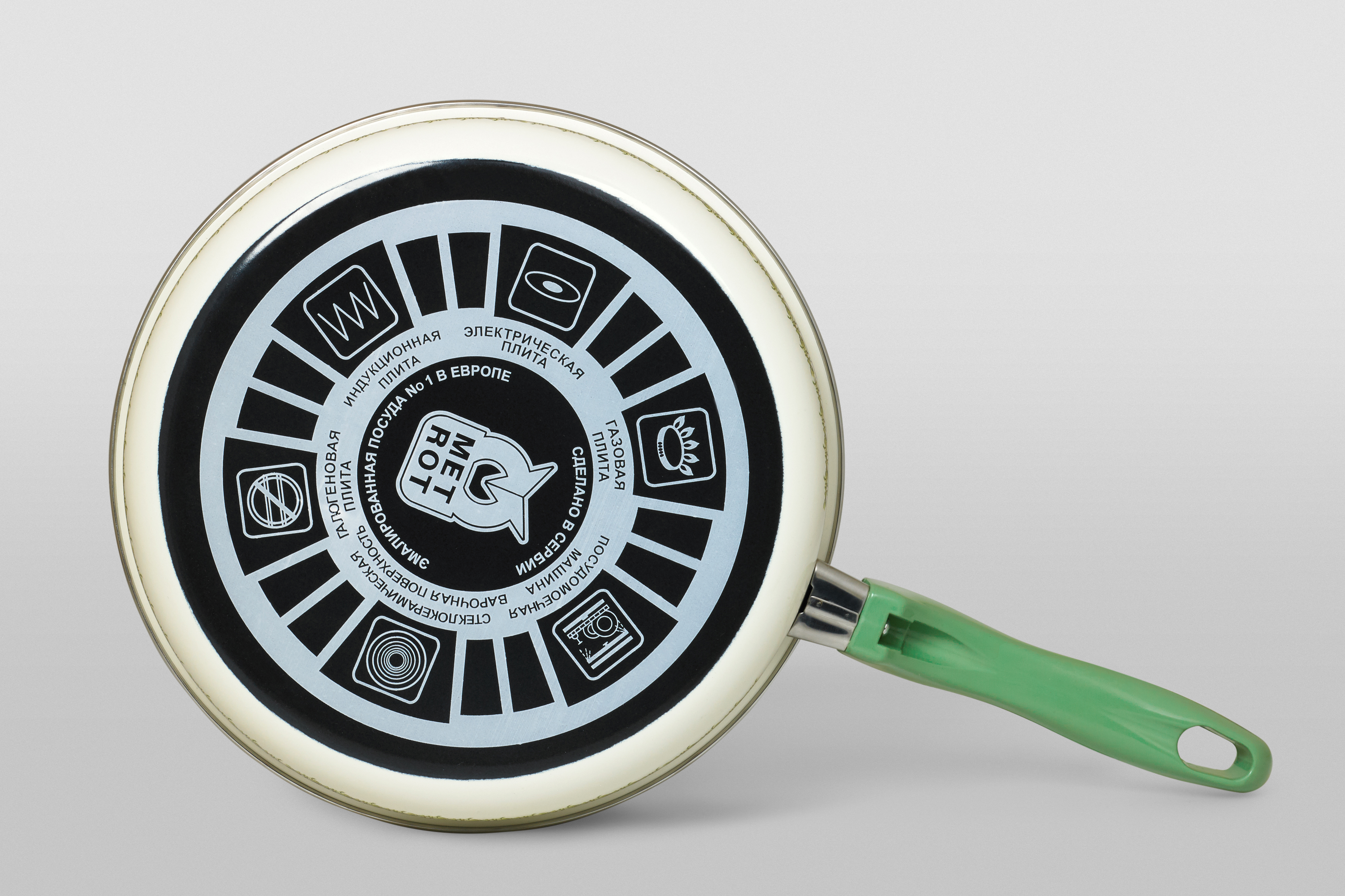 Сковорода со стеклянной крышкой и бакелитовыми ручками, 2.7 л