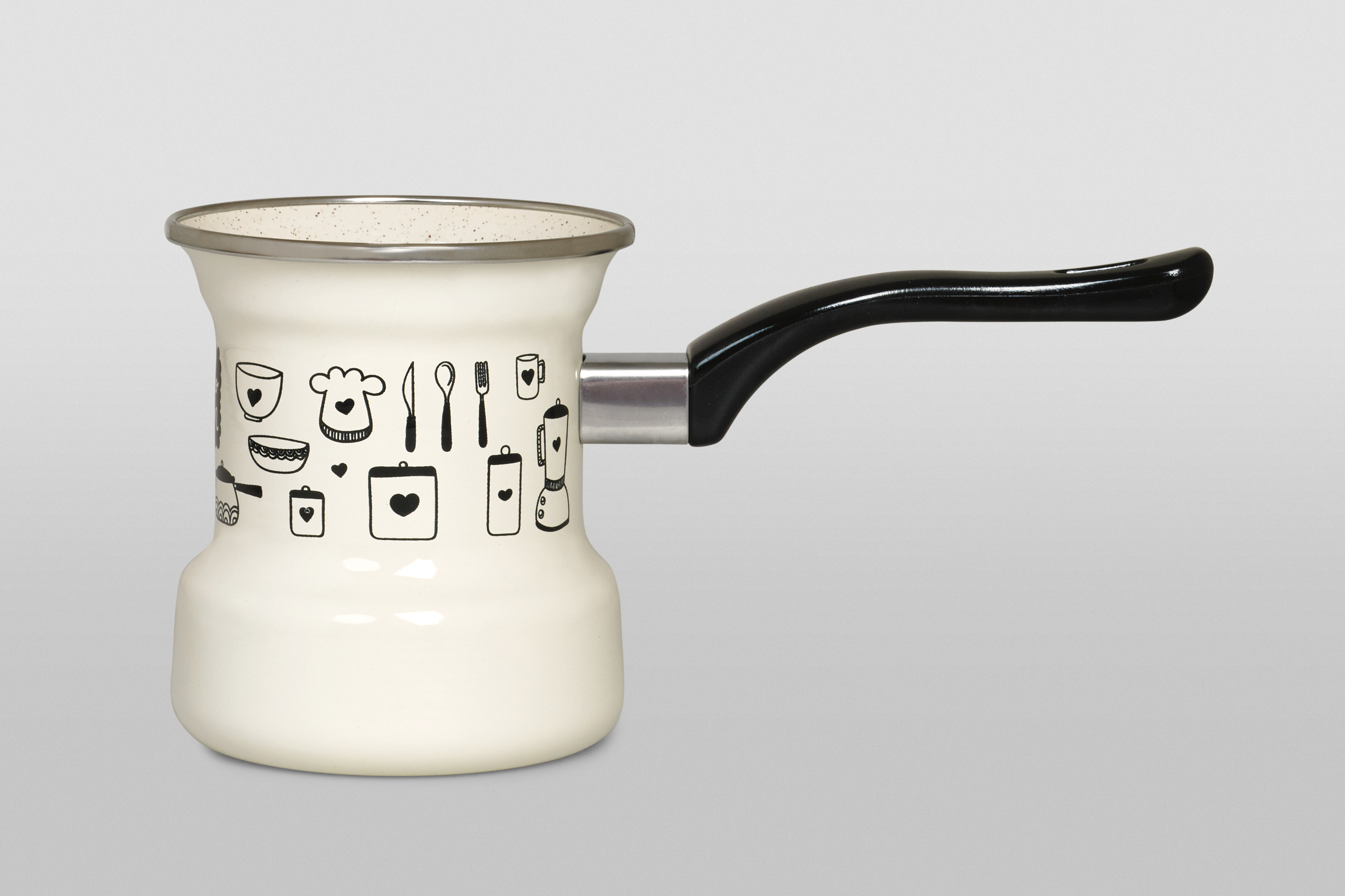 Турка эмалированная с бакелитовой ручкой, 0.4 л