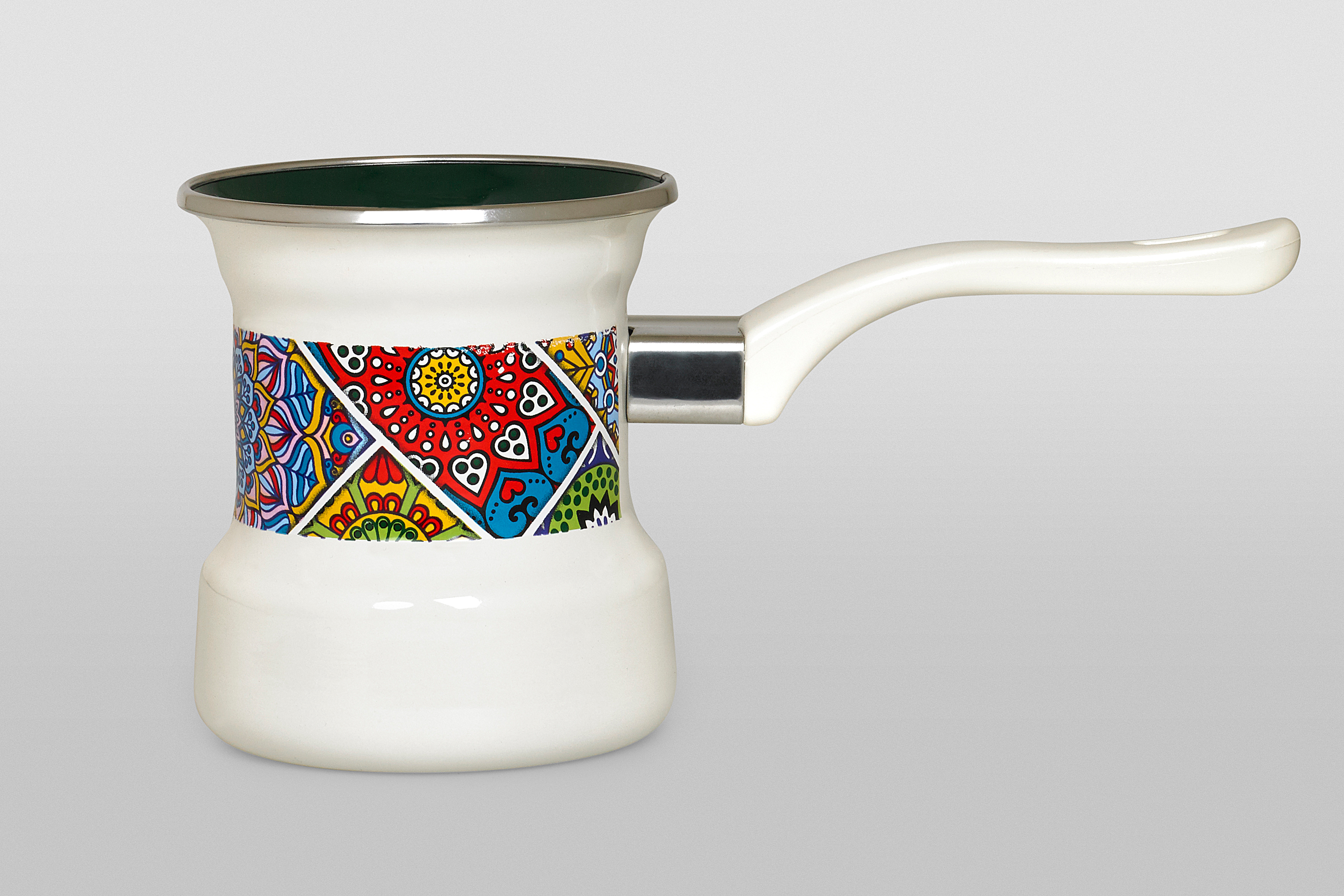 Турка эмалированная с бакелитовой ручкой, 9 см, 0.4 л