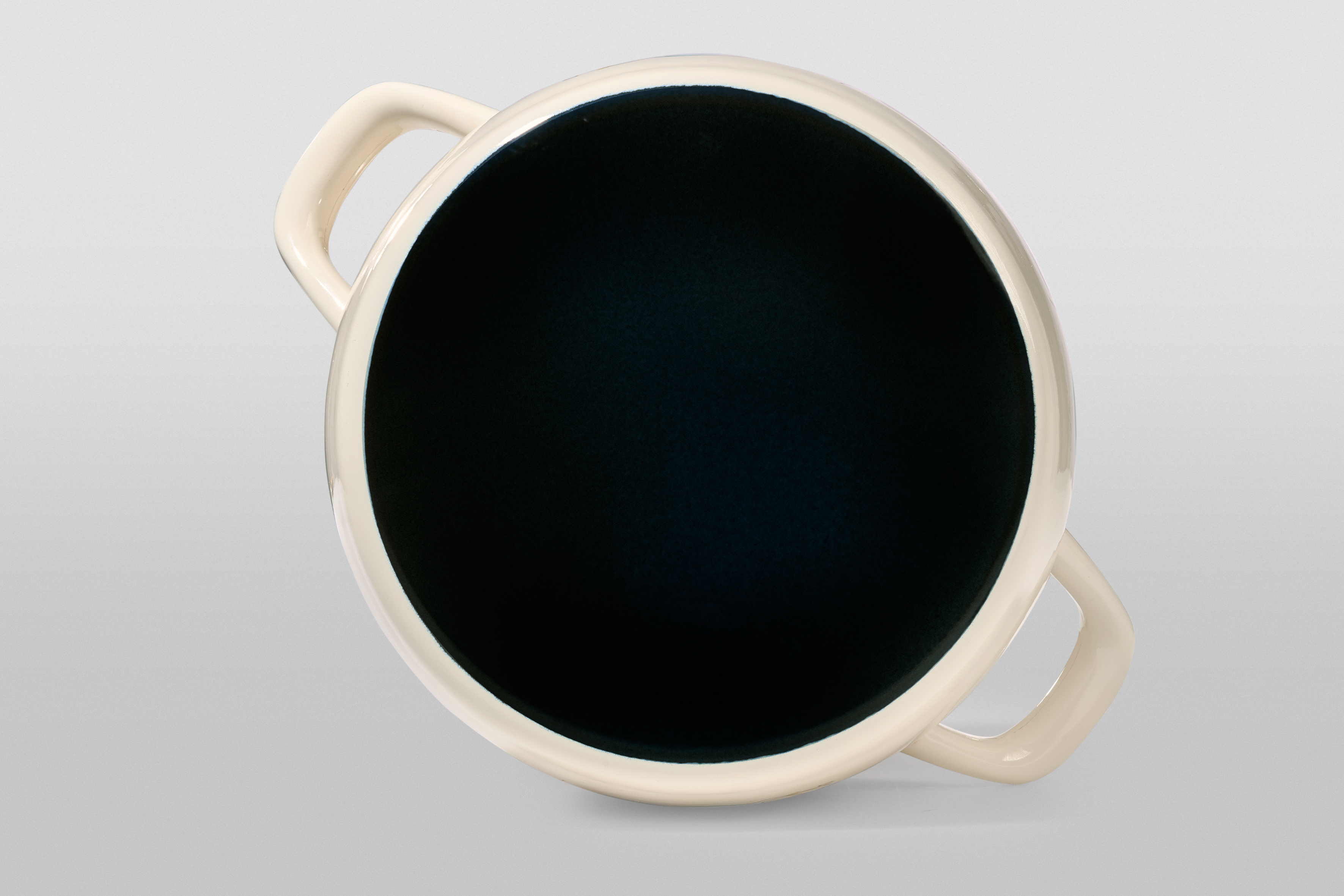 Кастрюля глубокая эмалированная со стеклянной крышкой, 3.1 л