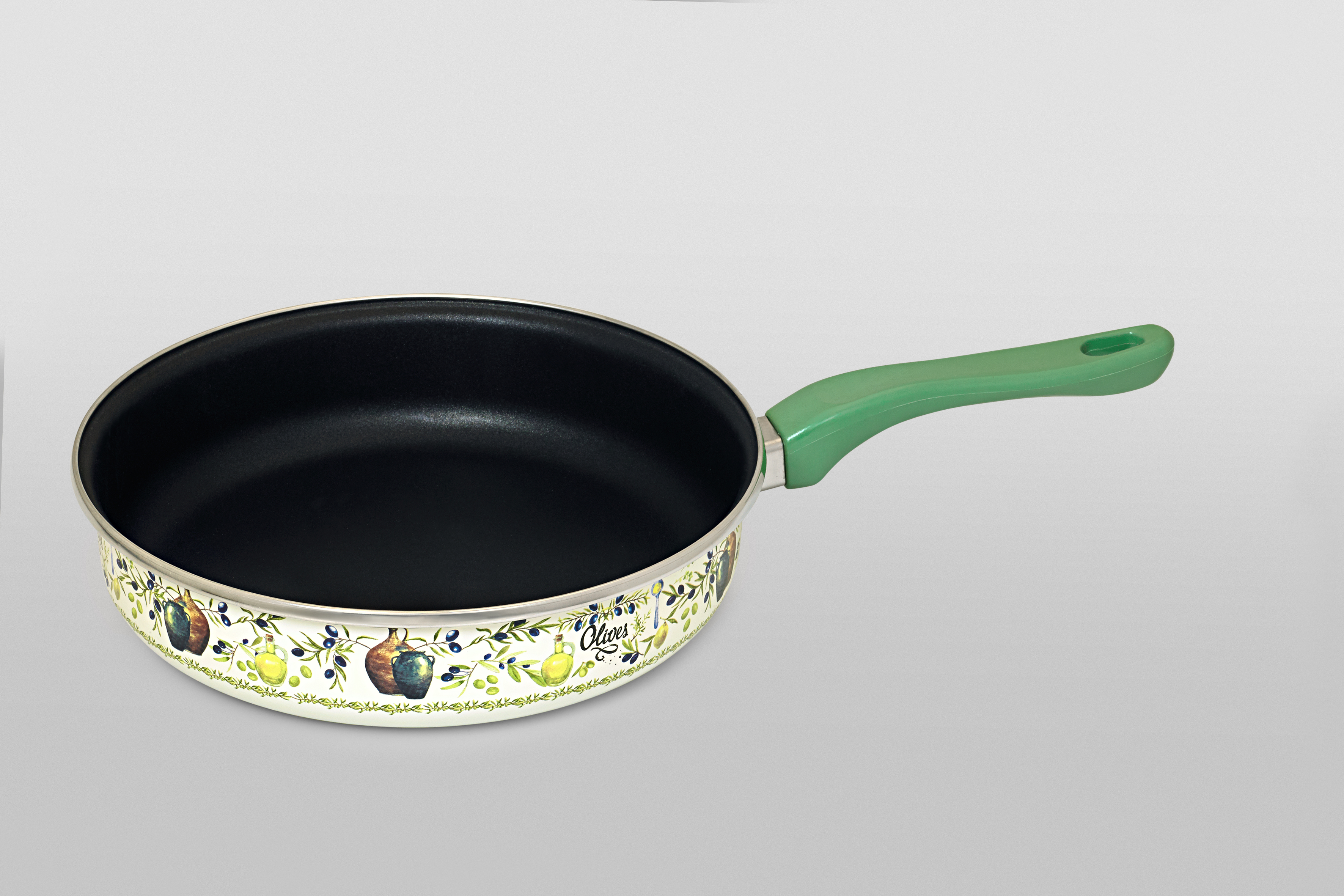 Сковорода со стеклянной крышкой и бакелитовыми ручками, 2.7 л