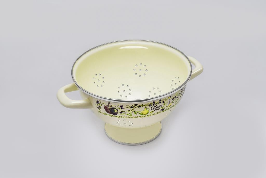 Дуршлаг эмалированный, диаметр 20 см, 2.5 л