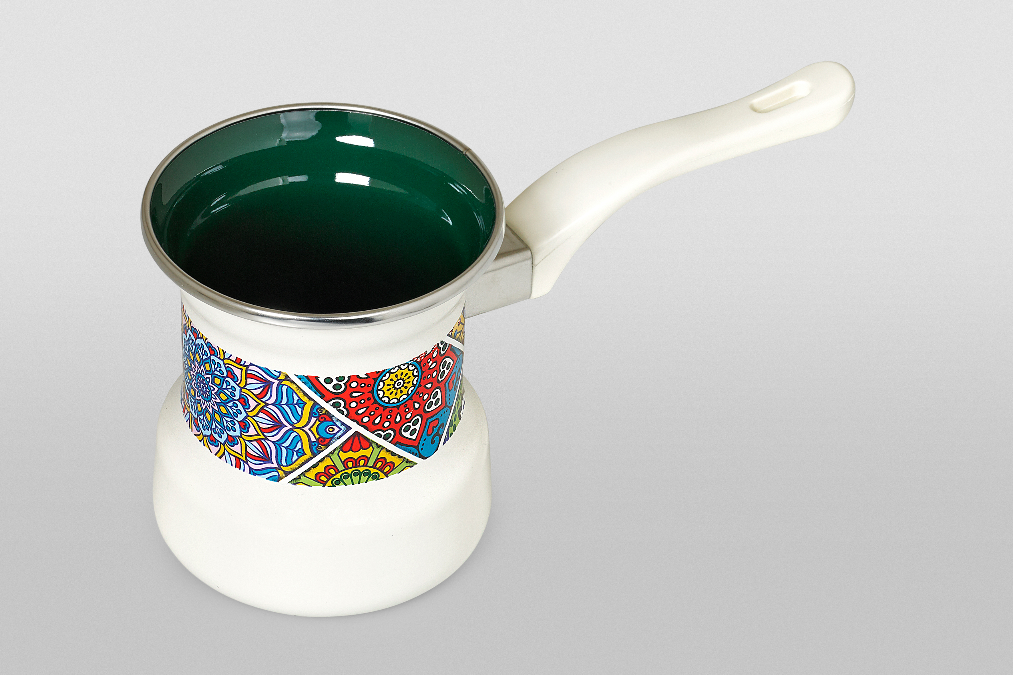 Турка эмалированная с бакелитовой ручкой, 9 см, 0.4 л