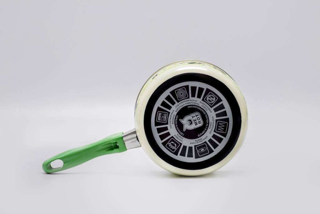 Ковш эмалированный со стеклянной крышкой, 1.65 л