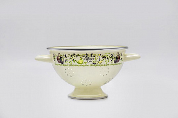 Дуршлаг эмалированный, диаметр 20 см, 2.5 л