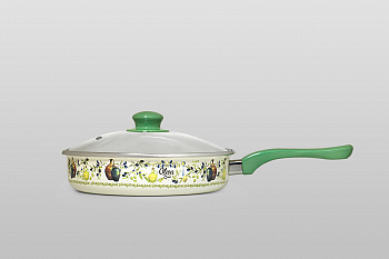 Сковорода со стеклянной крышкой и бакелитовыми ручками, 2.7 л