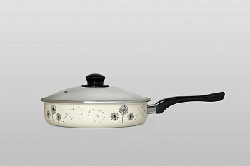 Сковорода со стеклянной крышкой и бакелитовыми ручками, 2.7 л